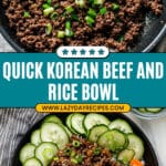Korean Ground Beef and Rice Bowls Recipe