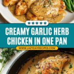 1-Pan, Creamy Garlic Herb Chicken Recipe