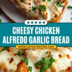 Chicken Alfredo Garlic Bread Recipe