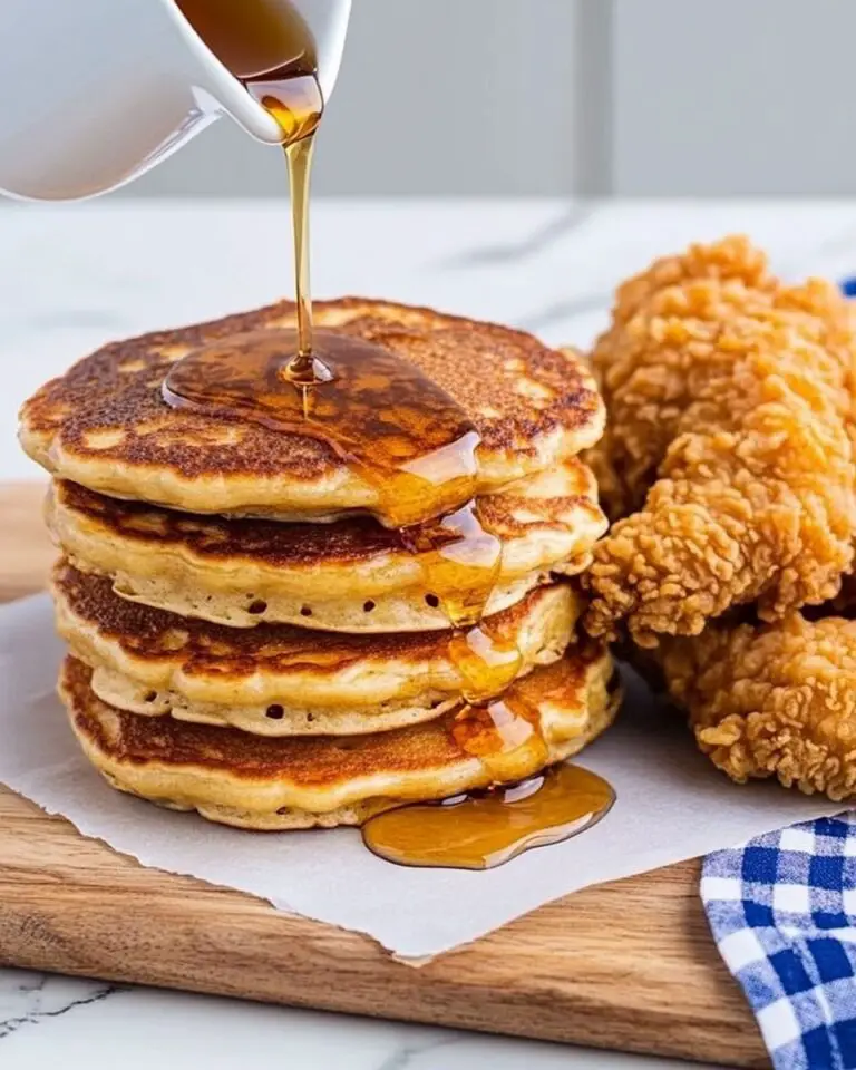 Chicken and Pancakes with Honey Drizzle Recipe