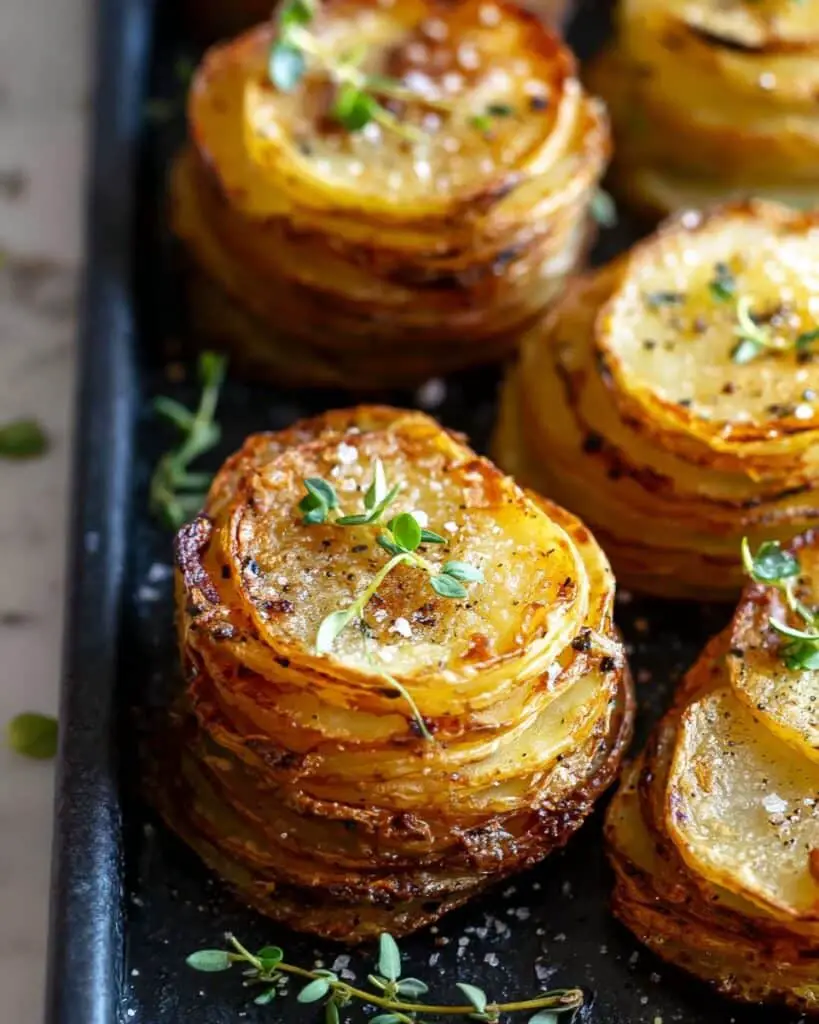 Crispy Cheesy Potato Stacks Recipe