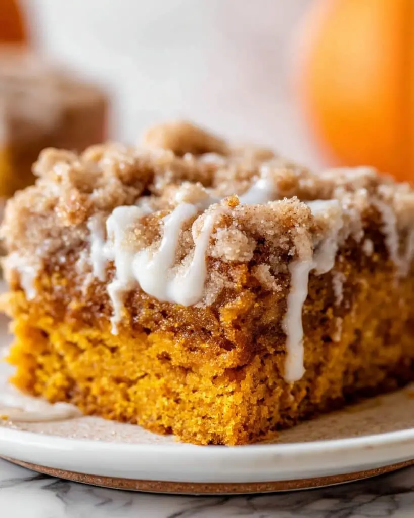 Pumpkin Coffee Cake with Streusel and Icing Recipe