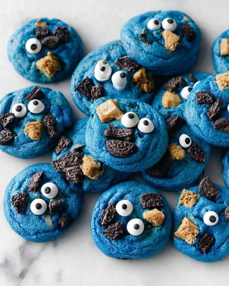 Cookie Monster Cookies with Stuffed Chocolate and Cookie Fillings Recipe