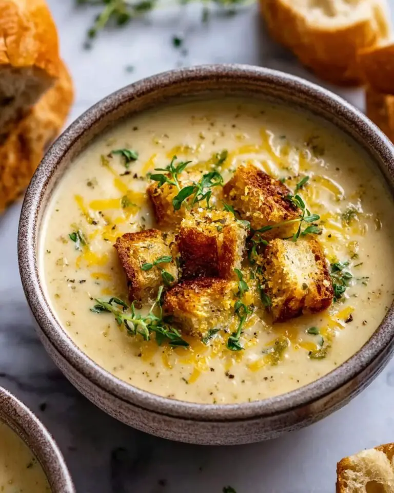 Hearty Cheddar Garlic Herb Potato Soup Recipe