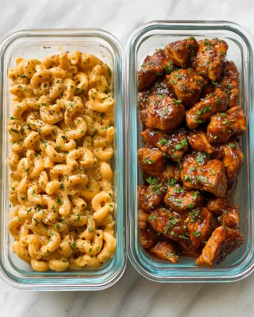 High-Protein Honey Garlic Butter Chicken with Mac & Cheese Recipe