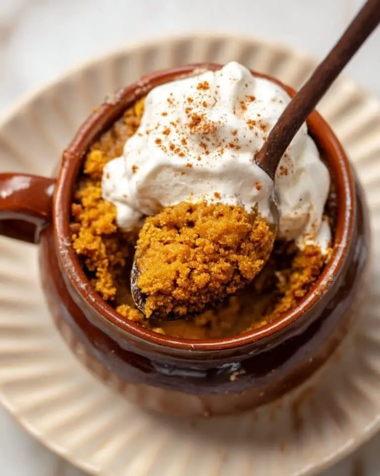 Pumpkin Mug Cake with Cinnamon and Whipped Cream Recipe