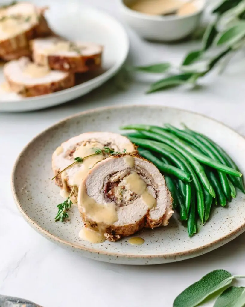 Turkey Roulade with Sage and Cranberry Stuffing Recipe
