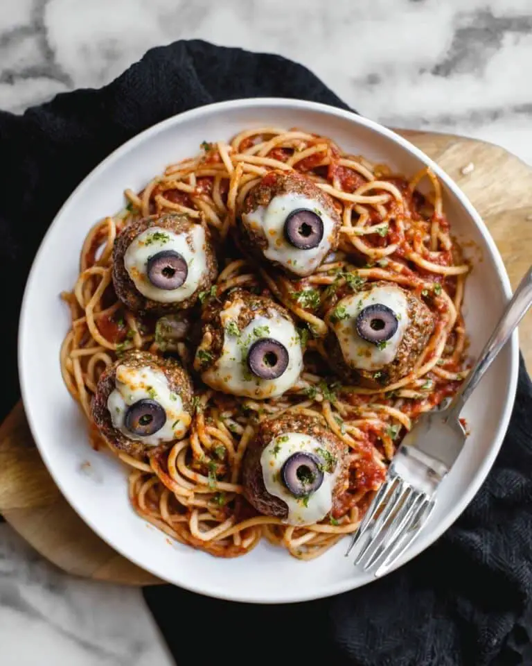 Spooky Eyeball Spaghetti & Meatballs Recipe