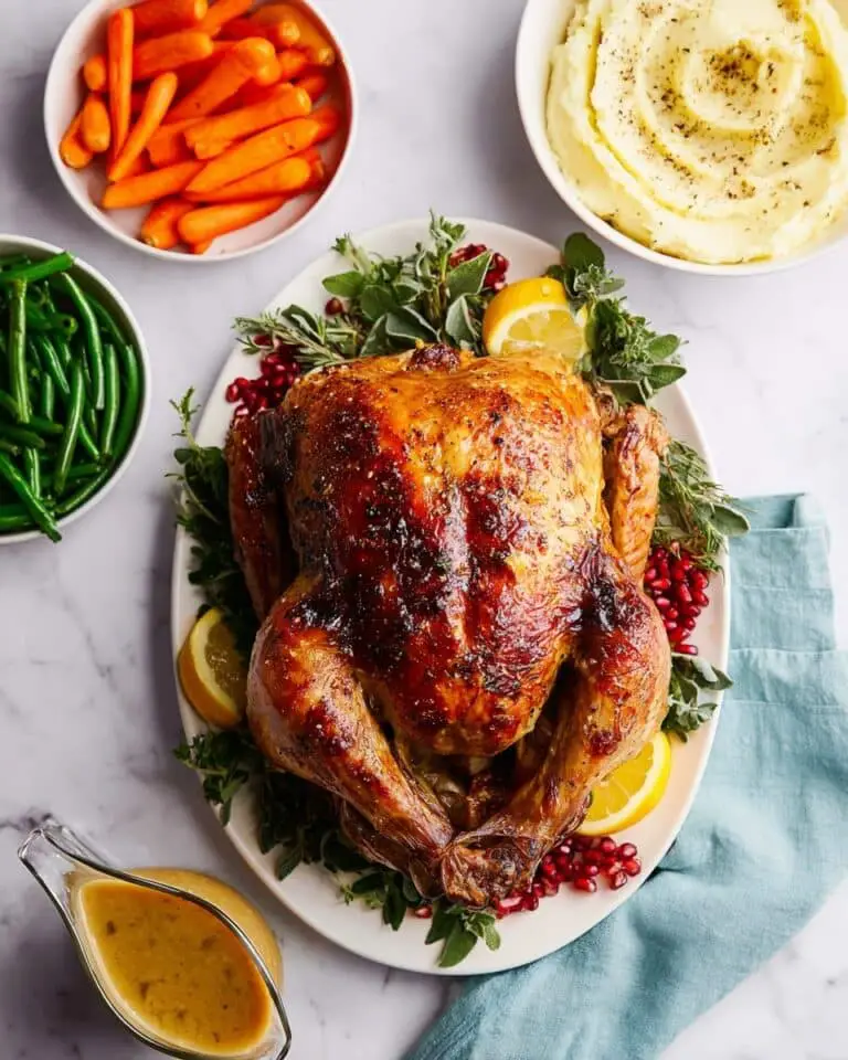 Juicy Roast Turkey with Herb, Lemon, and Garlic Aromatics Recipe