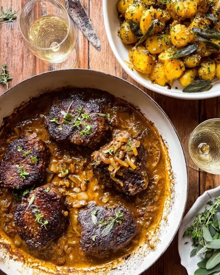 Cider Braised Pot Roast with Crispy Sage Potatoes Recipe
