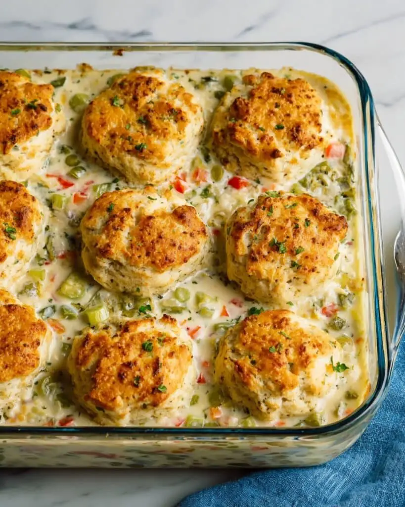 Chicken Pot Pie with Biscuit Topping Recipe