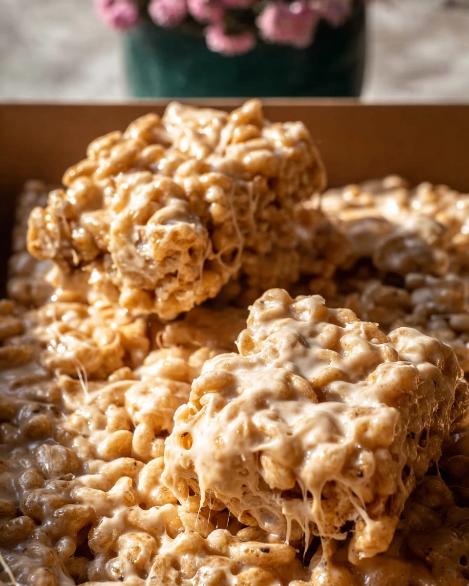 Toasted Marshmallow Caramel Rice Krispie Treats Recipe