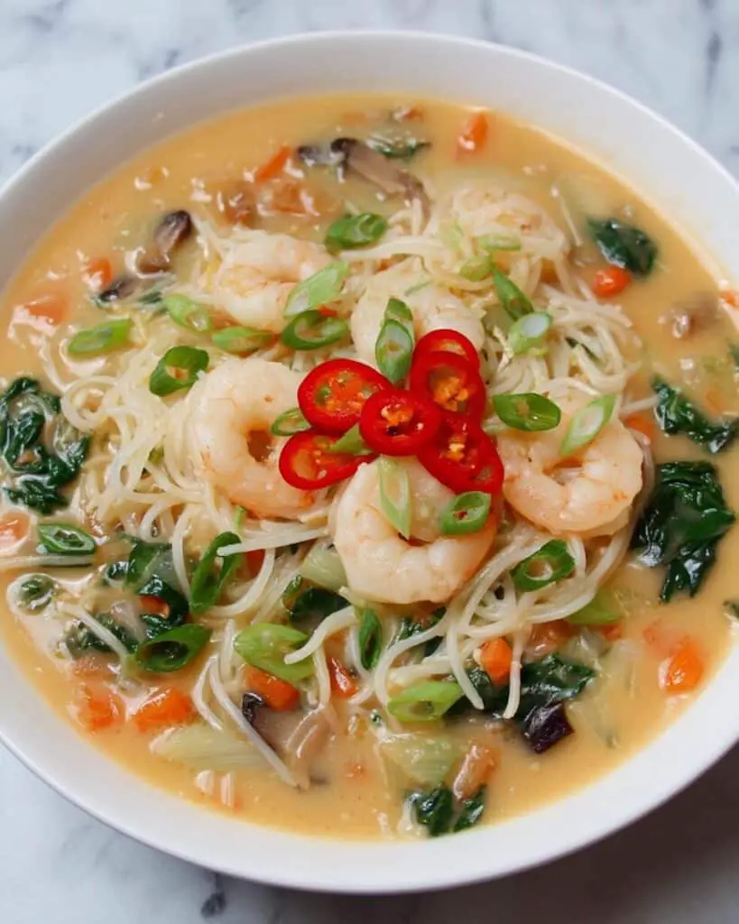 Pad Thai Soup with Shrimp and Vegetables Recipe