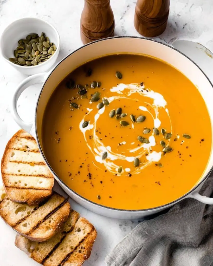Roasted Butternut Squash Pear Ginger Soup Recipe