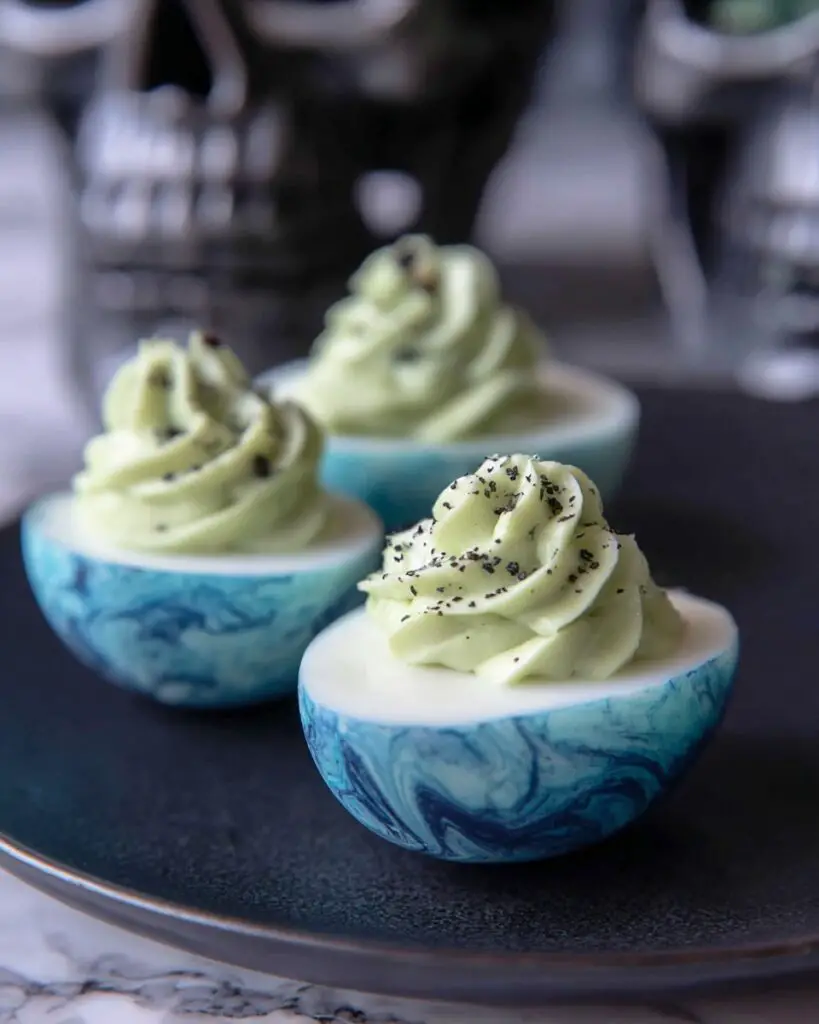 Halloween Spooky Dye-Filled Deviled Eggs Recipe