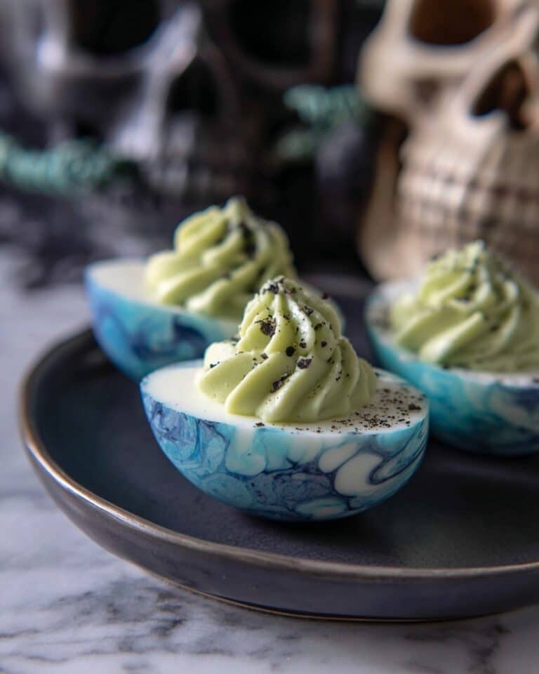 Halloween Spooky Black Dyed Deviled Eggs Recipe