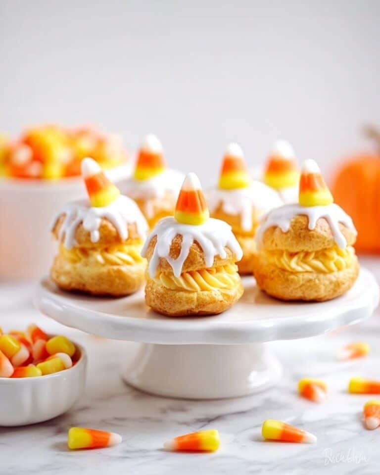 Candy Corn Cream Puffs Recipe
