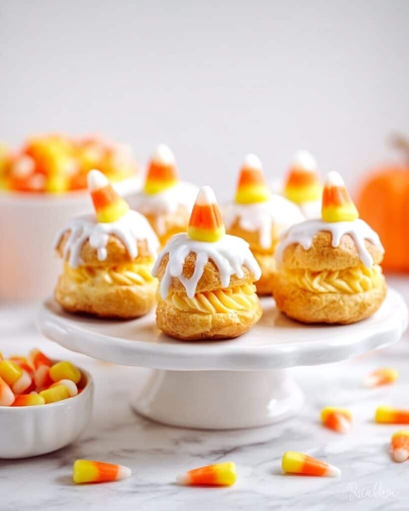 Candy Corn Cream Puffs Recipe