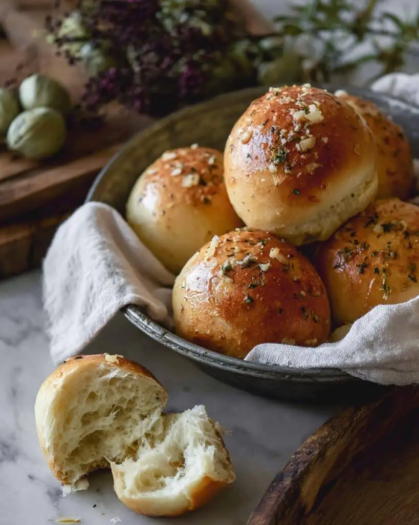 Homemade Garlic Herb Rolls Recipe