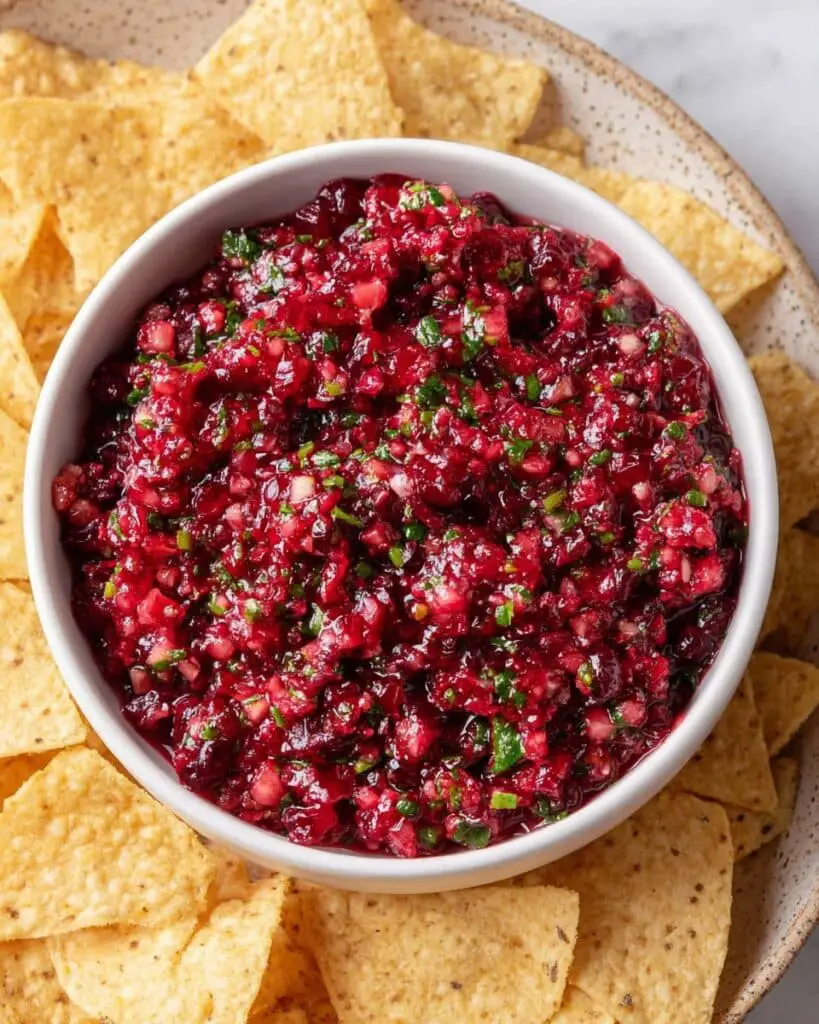 Cranberry Salsa with Jalapeño and Lime Recipe