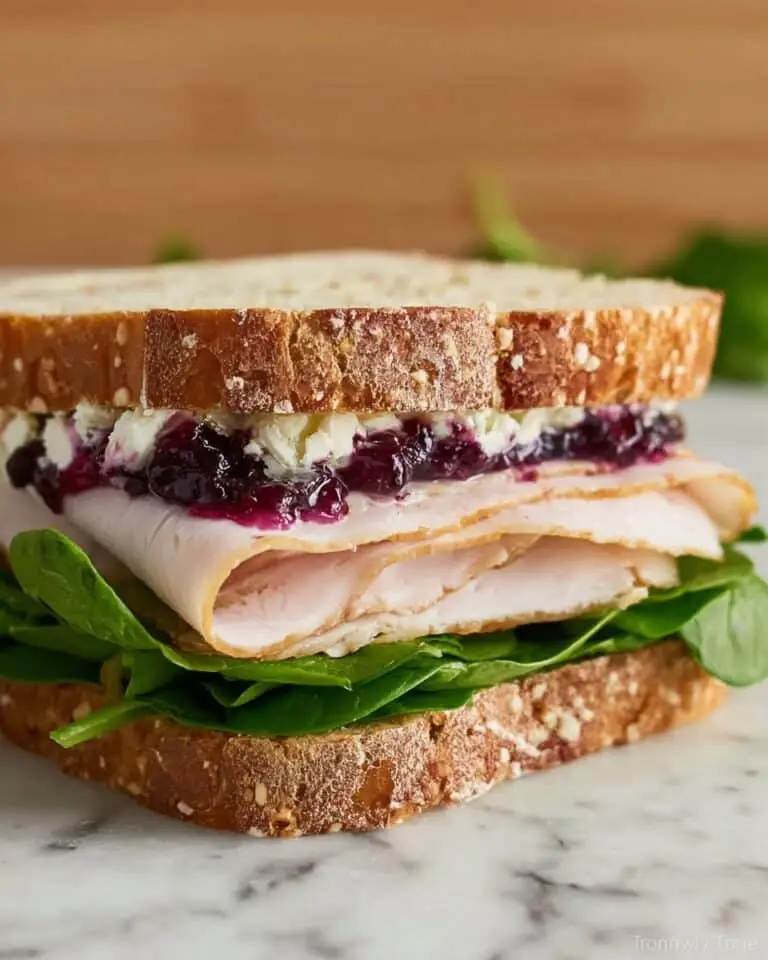 Turkey Sandwich with Goat Cheese and Jam Recipe