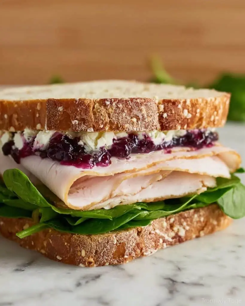 Turkey Sandwich with Goat Cheese and Jam Recipe