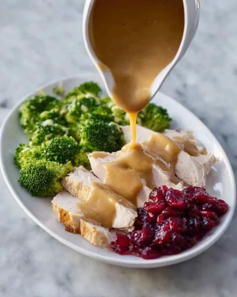 Turkey Gravy from Roasted Turkey Drippings and Giblets Recipe
