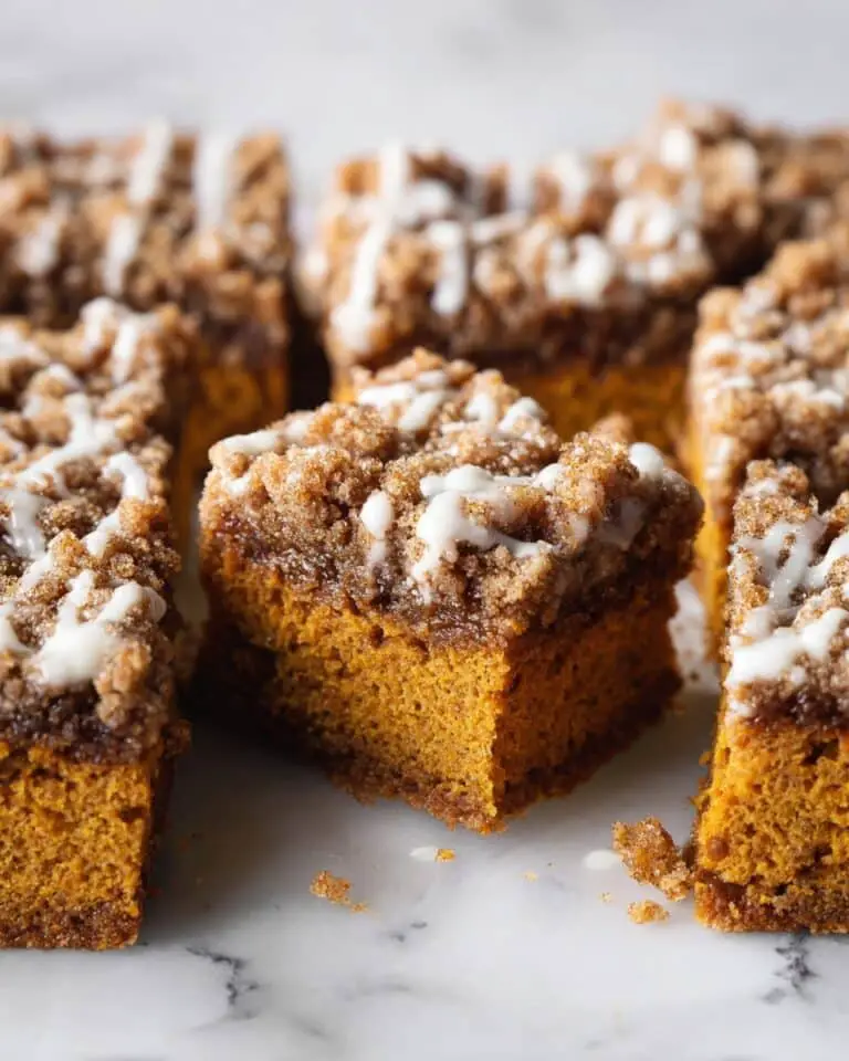 Pumpkin Coffee Cake with Crumb Topping and Vanilla Glaze Recipe
