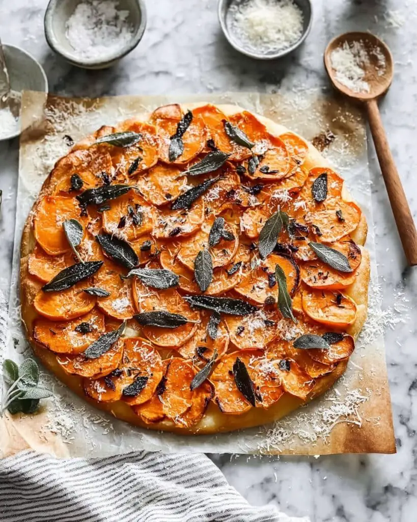 Butternut Squash Tart with Sage, Parmesan, and Caramelized Shallots Recipe