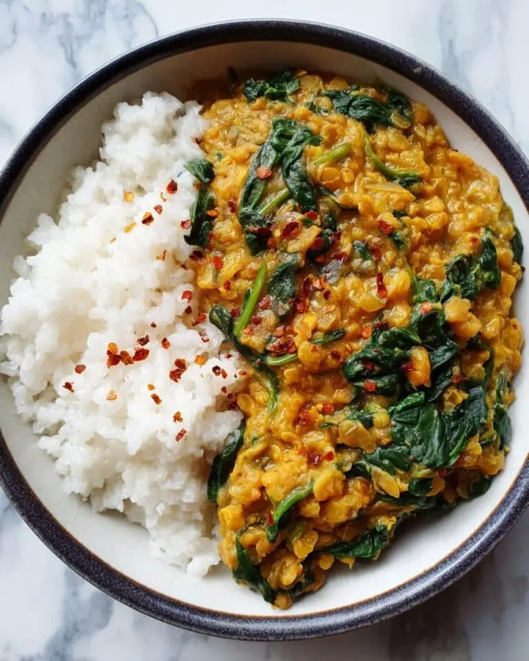 Creamy Pumpkin Lentil Dhal with Coconut and Spinach Recipe