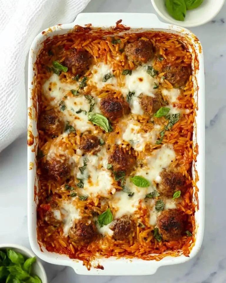 Meatball Orzo Bake (One Pot) Recipe