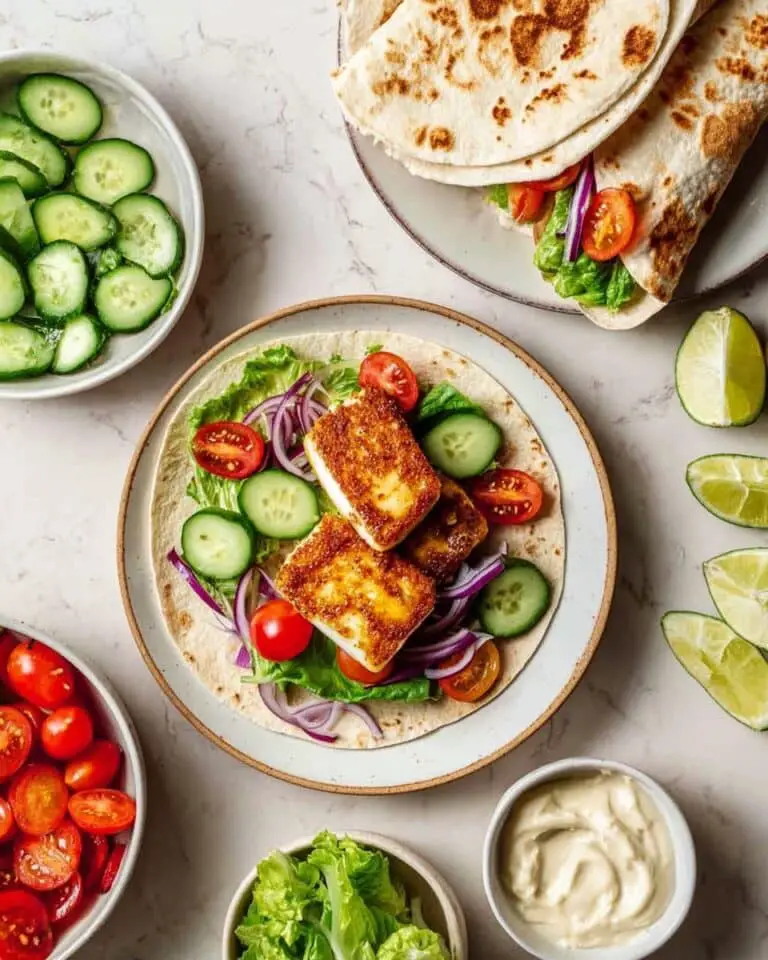 Halloumi Wraps with Sticky Honey-Chilli Sauce Recipe