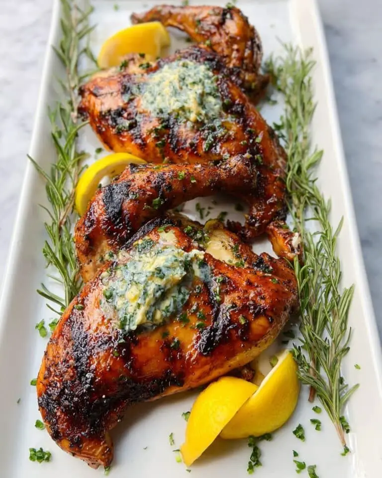 Grilled Marinated Pheasant with Herbs and Lemon Recipe