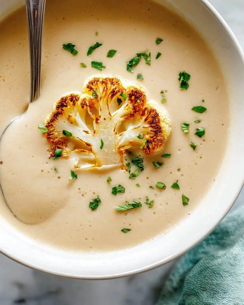 Creamy Roasted Cauliflower Soup Recipe