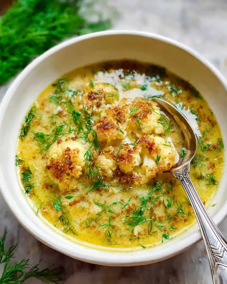 Roasted Cauliflower Soup with Mediterranean Spices Recipe