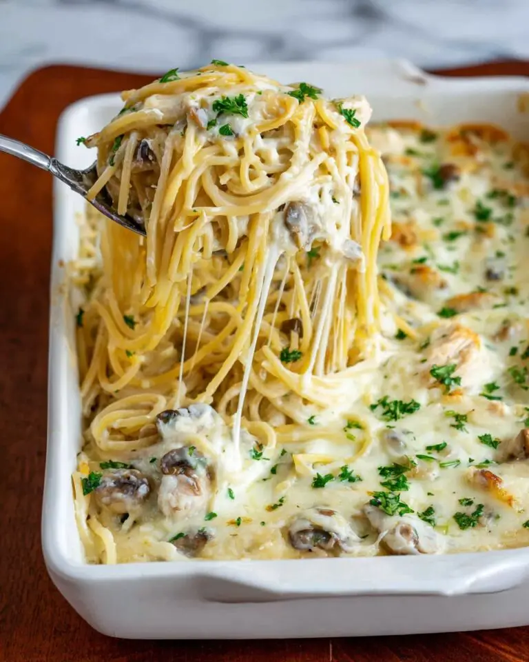 Creamy Chicken Tetrazzini Pasta Bake Recipe