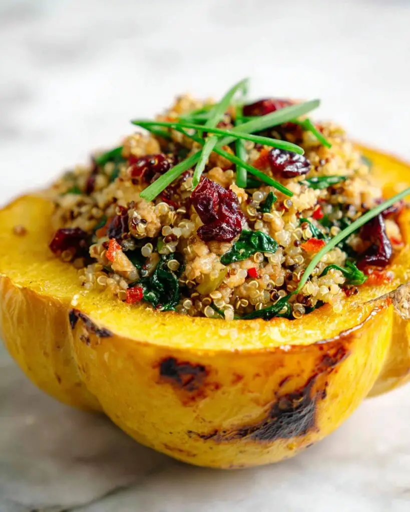 Stuffed Acorn Squash with Quinoa and Ground Turkey Recipe