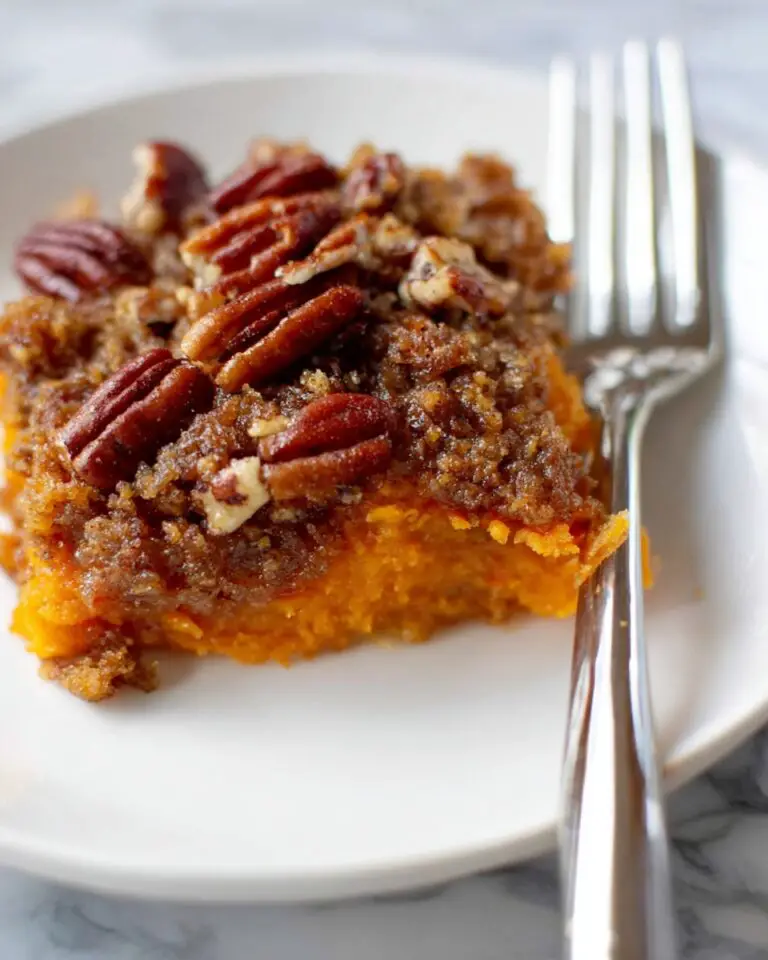 Sweet Potato Casserole with Pecan Topping Recipe