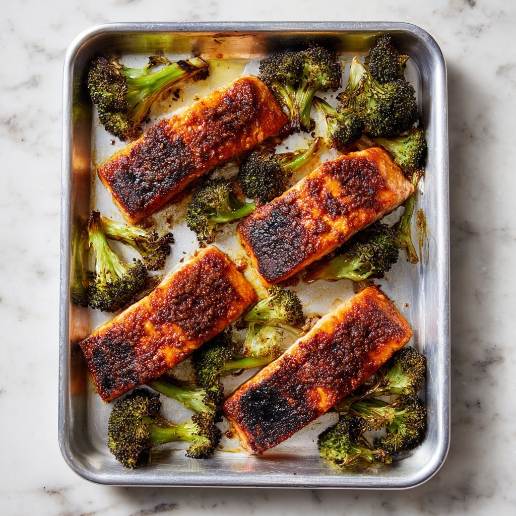 Miso Butter Salmon with Roasted Broccoli Recipe