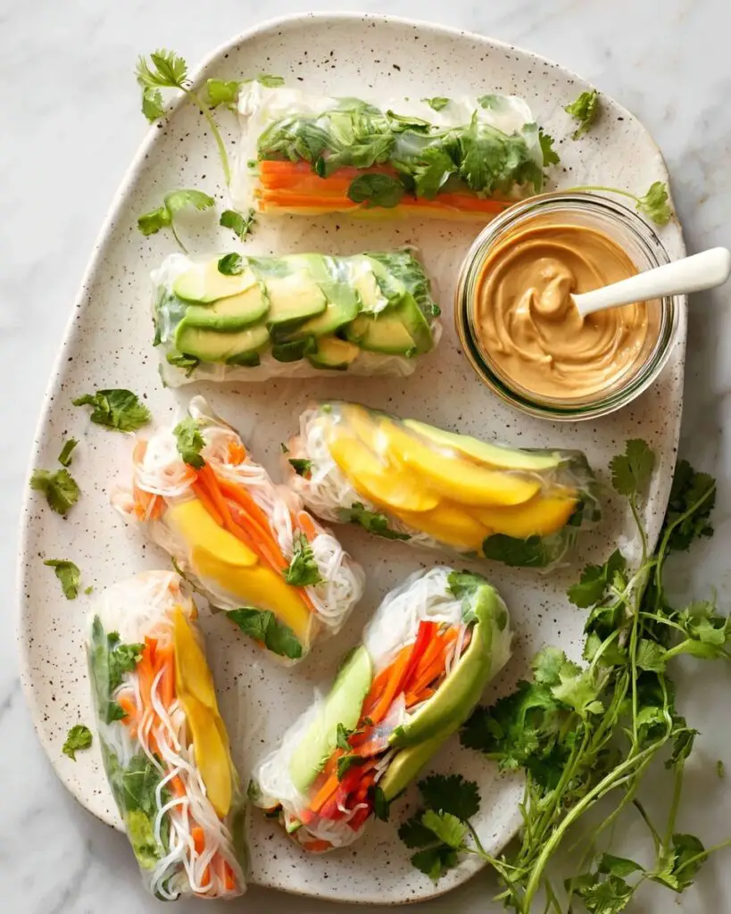Fresh Spring Rolls with Tofu and Mango Recipe