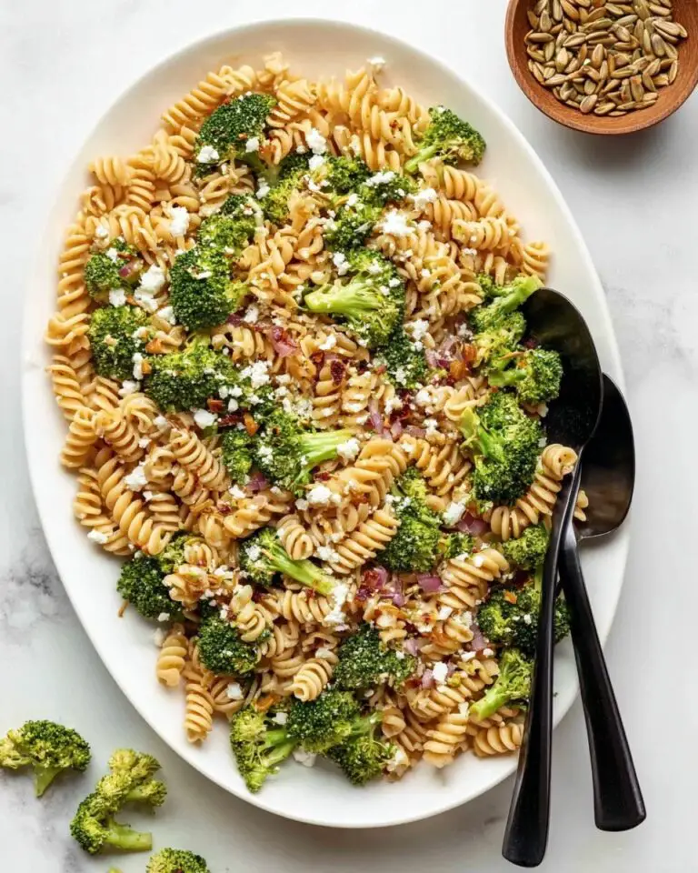 Broccoli Pasta Salad with Tomato Vinaigrette Recipe