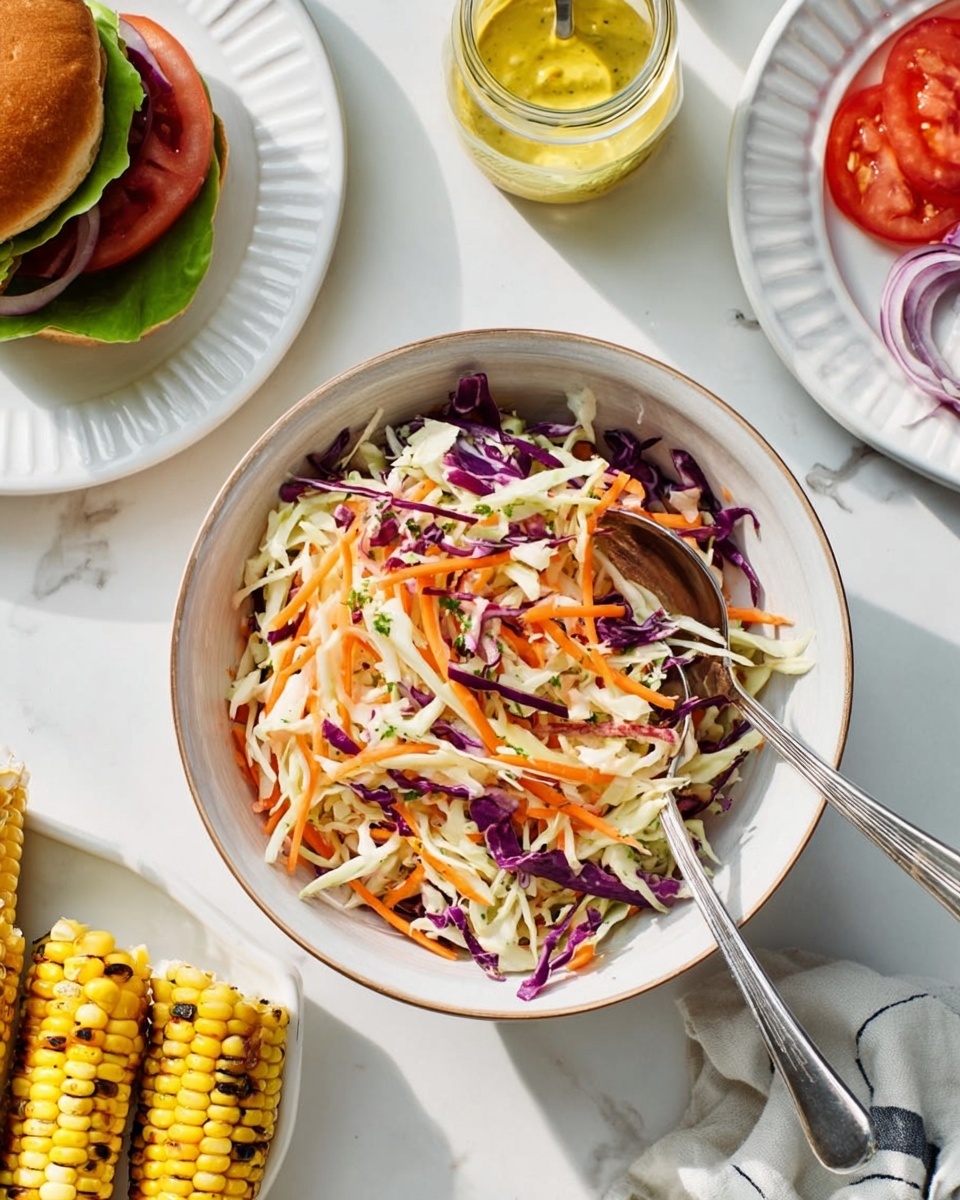 A white bowl filled with three main layers of shredded vegetables: bright orange carrots on the top right, light green cabbage on the bottom right, and deep purple cabbage on the left side. A woman's hand holding a fork and another woman's hand stirring the vegetables, creating a blur of movement. The bowl rests on a blue and white checkered cloth on a white marbled surface. The image is bright and fresh, showing the vibrant colors and textures of the shredded vegetables. photo taken with an iphone --ar 4:5 --v 7
