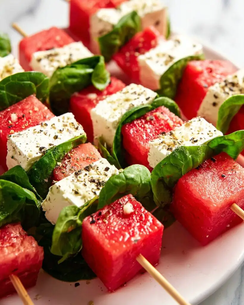 Watermelon Feta Skewers Recipe