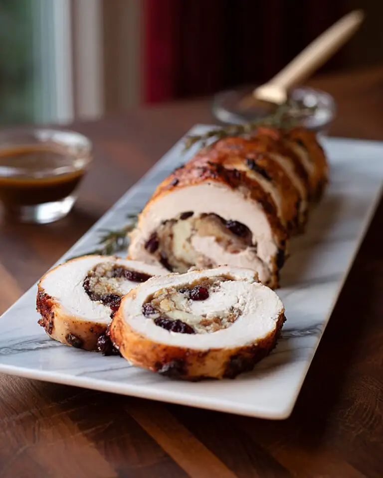 Cranberry Hazelnut Turkey Roulade Recipe