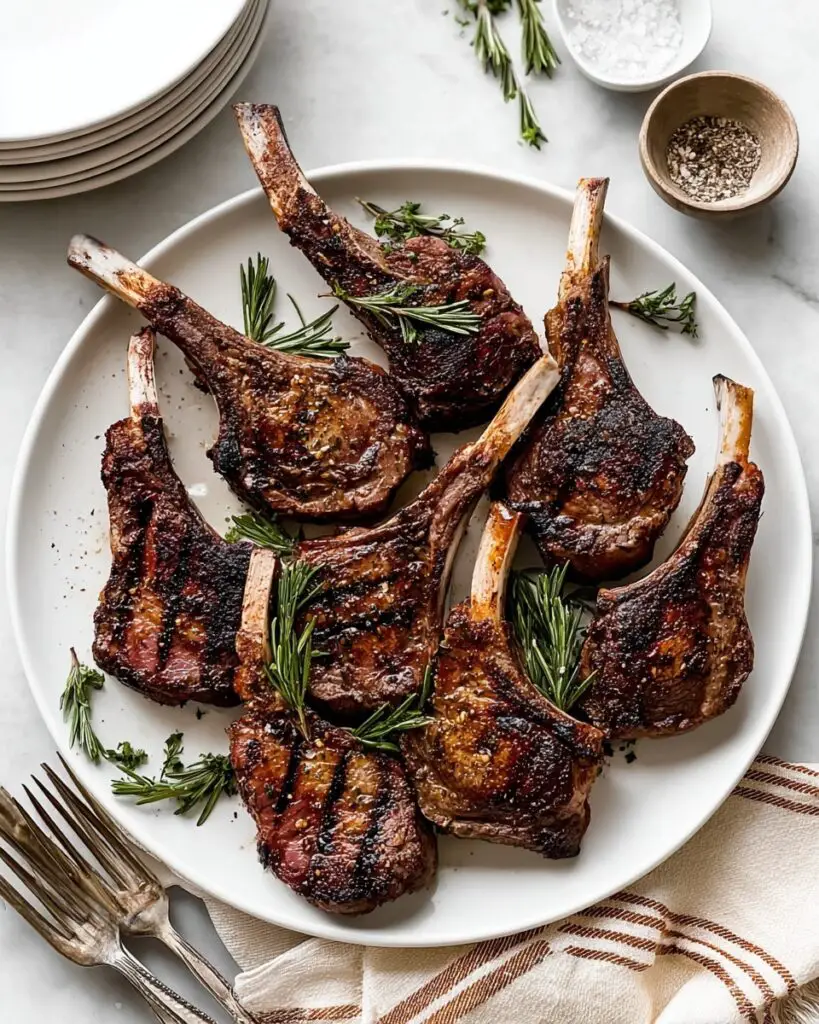 Garlic Rosemary Grilled Lamb Chops Recipe