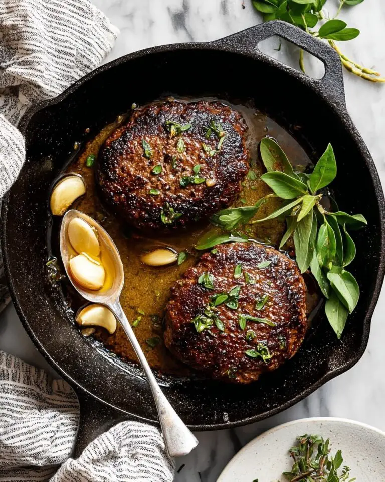 Pan-Seared Ribeye Steak with Herb Butter Recipe