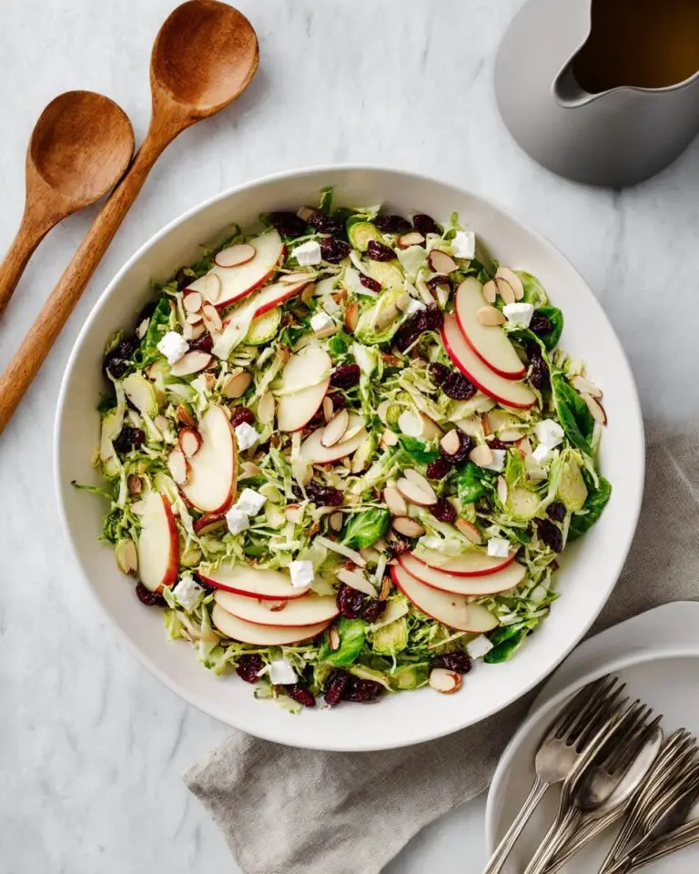 Shaved Brussels Sprouts Salad with Apples Recipe