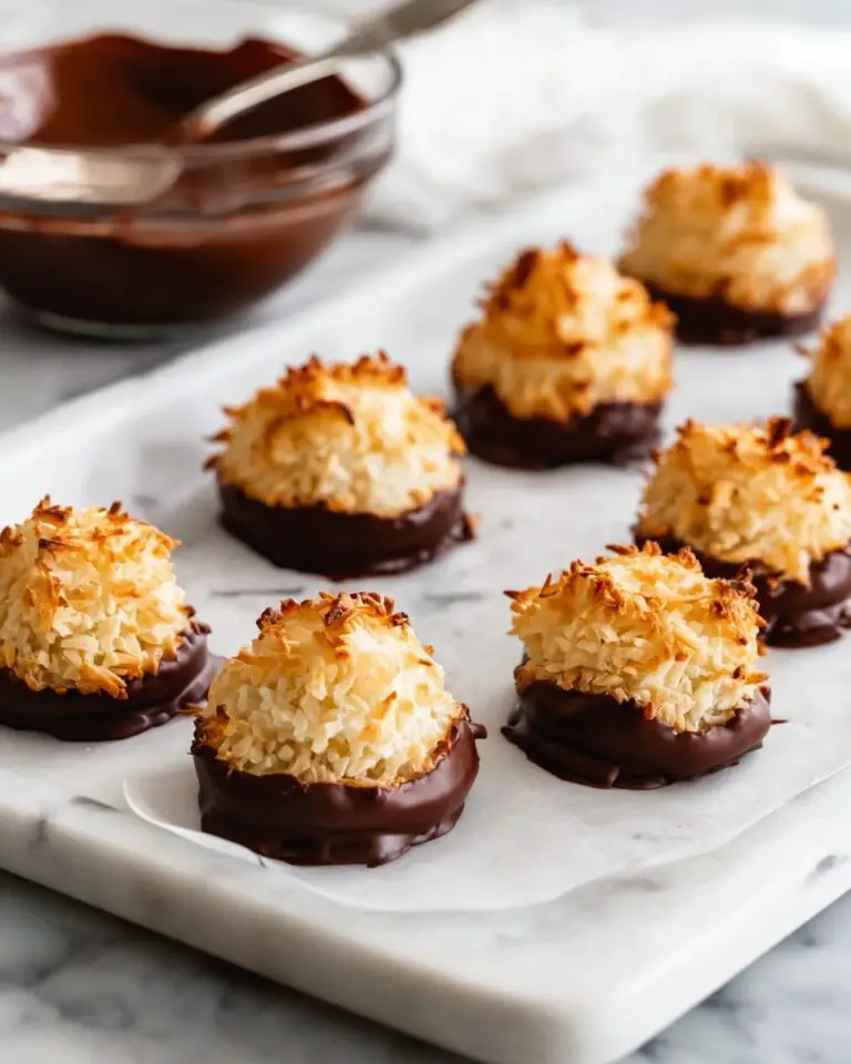 Chocolate-Dipped Coconut Macaroons Recipe