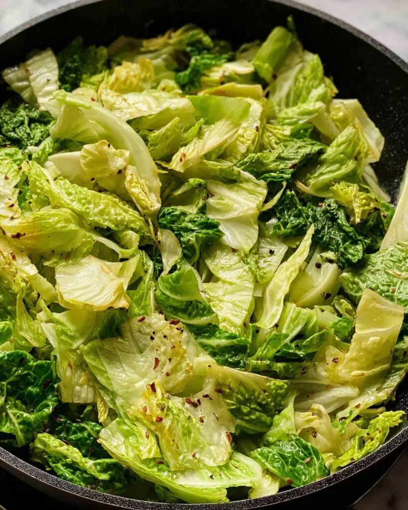 Sautéed Savoy Cabbage with Garlic and Caraway Recipe