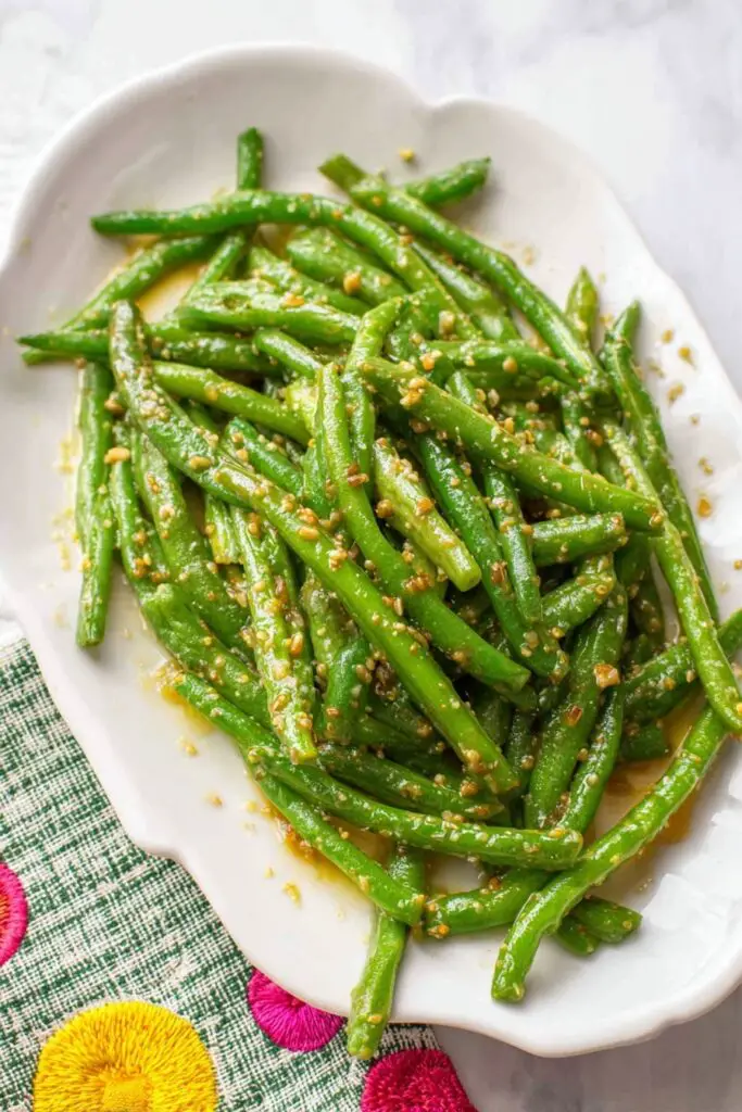 Green Beans with Mustard Butter Sauce Recipe
